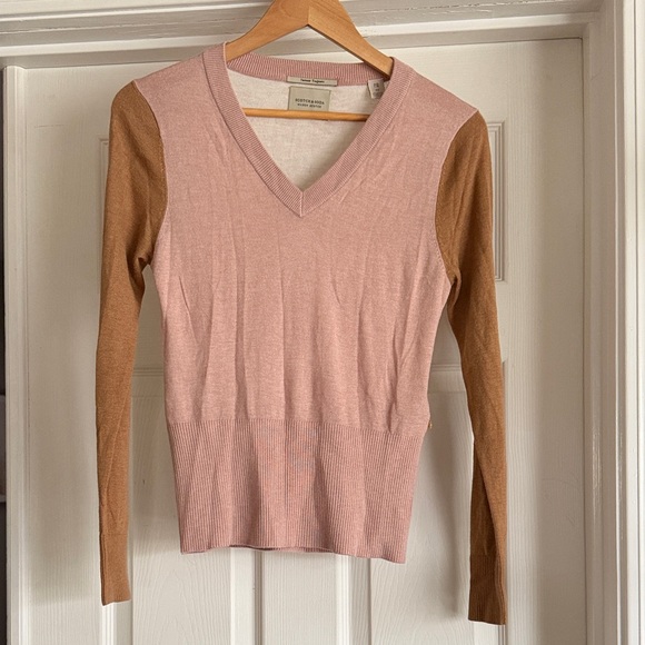 Scotch & Soda Sweaters - Scotch & Soda Pink and Brown Women's Sweater
